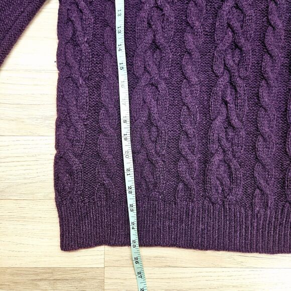 Loft Womens Purple Knit Pullover Sweater Medium - Picture 5 of 6